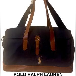 Polo Ralph Lauren Black and Brown Duffel Bag